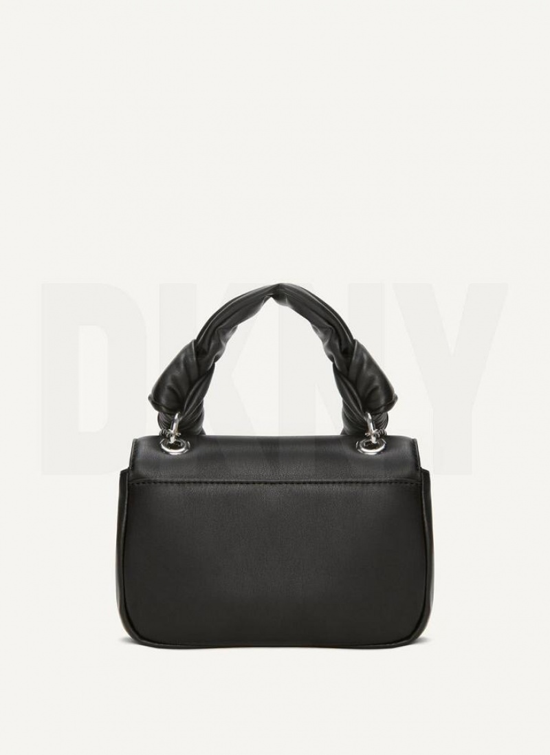 Black / Silver Women's DKNY Sophie Crossbody Bags | Australia-D0445