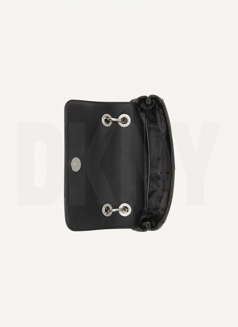 Black / Silver Women's DKNY Sophie Crossbody Bags | Australia-D0445