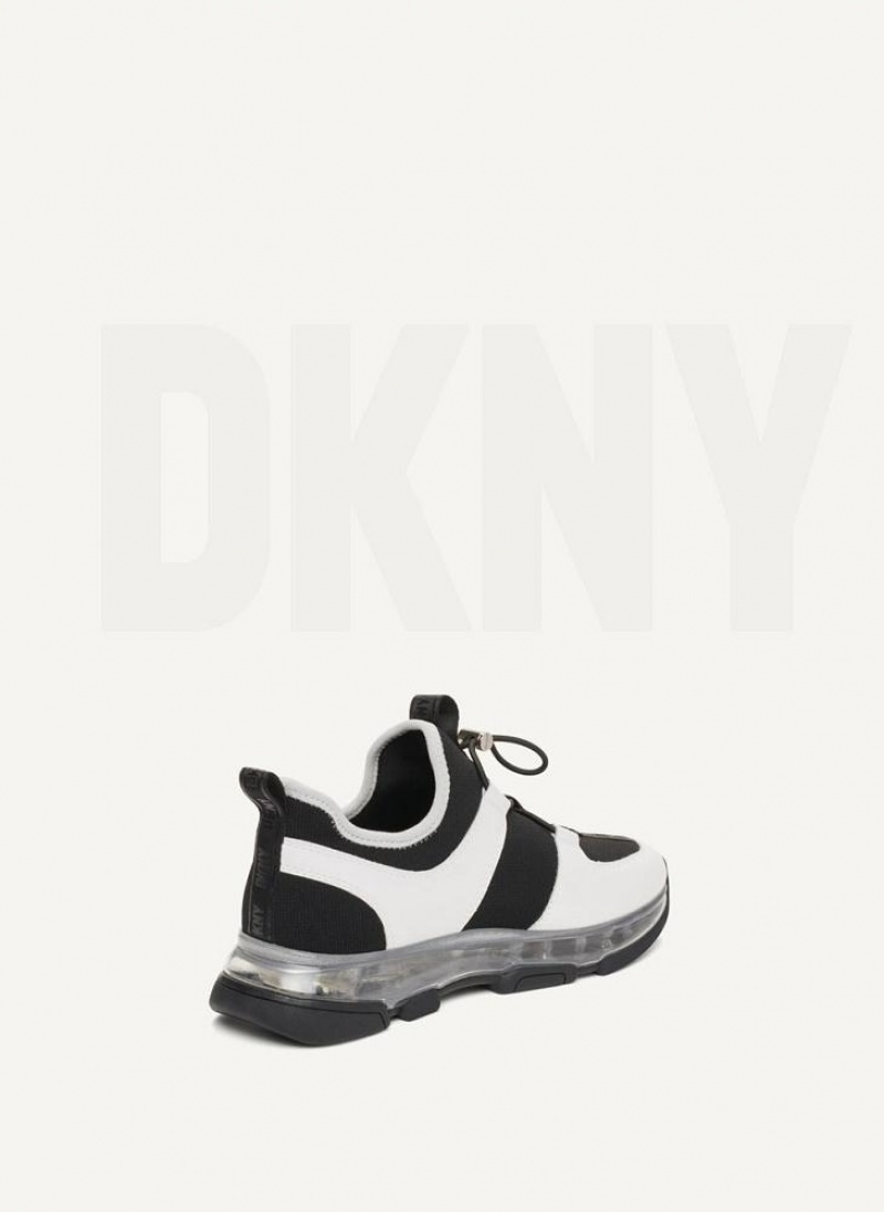 Black / White Women's DKNY Tace Slip On Sneakers | Australia-D0404