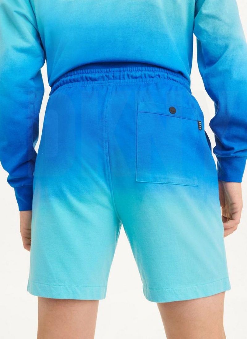 Blue Men's DKNY Dipped Ombre Shorts | Australia-D1333