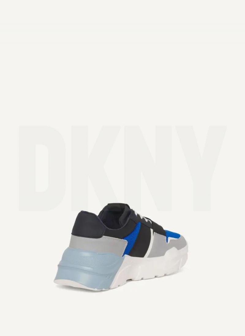 Blue Men's DKNY Essex Sneakers | Australia-D0276