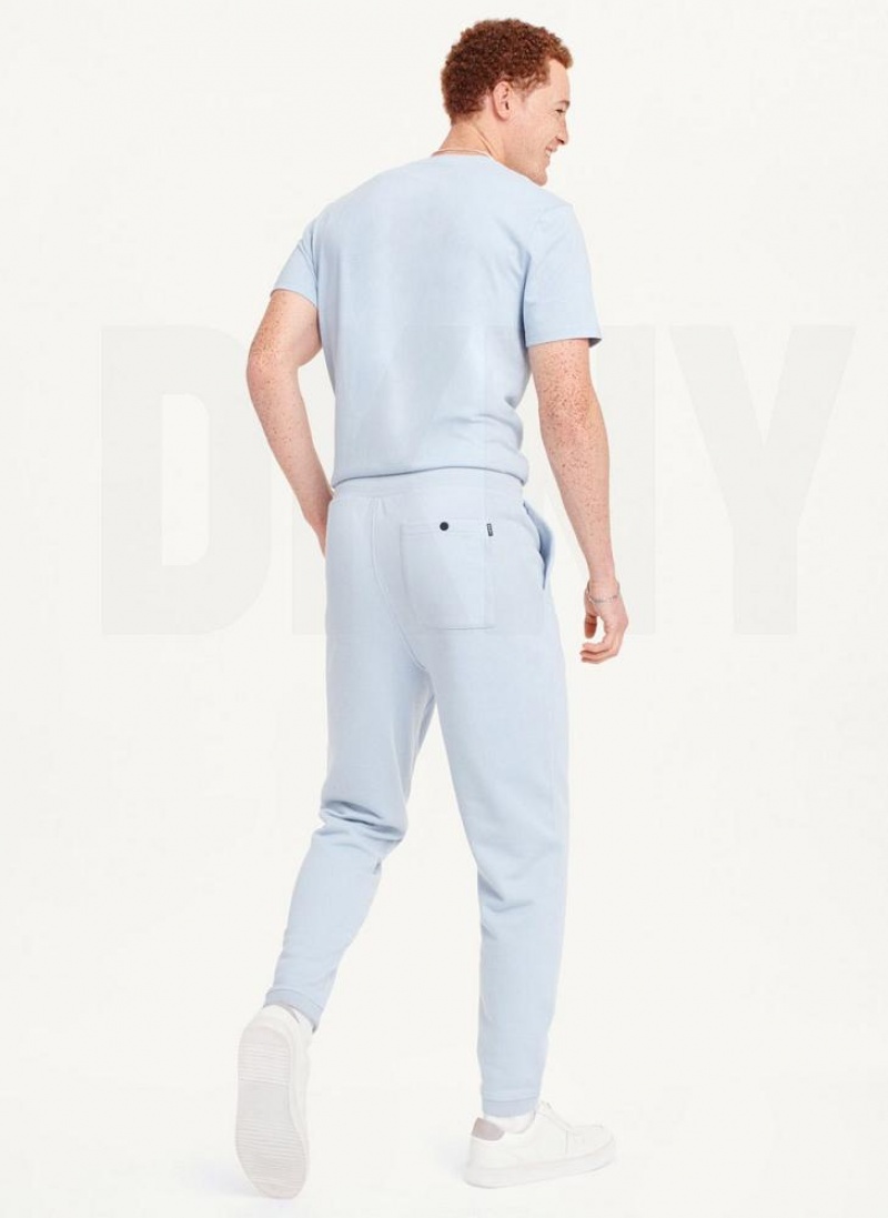 Blue Men's DKNY French Terry Pants | Australia-D0352