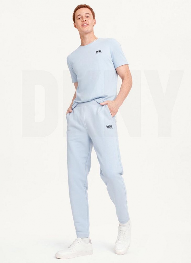 Blue Men's DKNY French Terry Pants | Australia-D0352