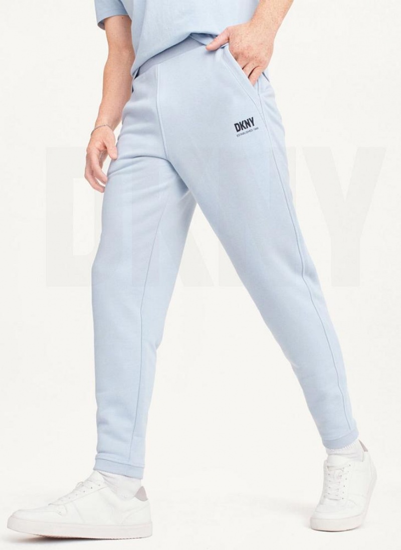 Blue Men\'s DKNY French Terry Pants | Australia-D0352