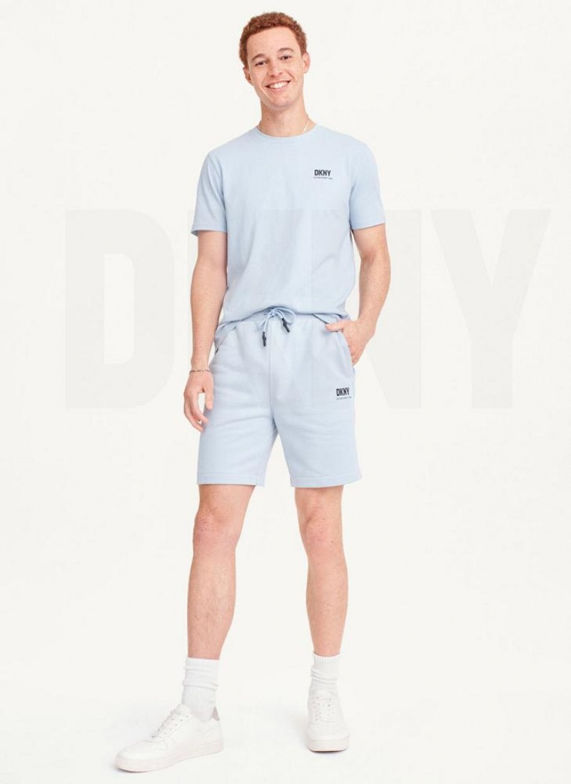 Blue Men's DKNY French Terry Shorts | Australia-D0866