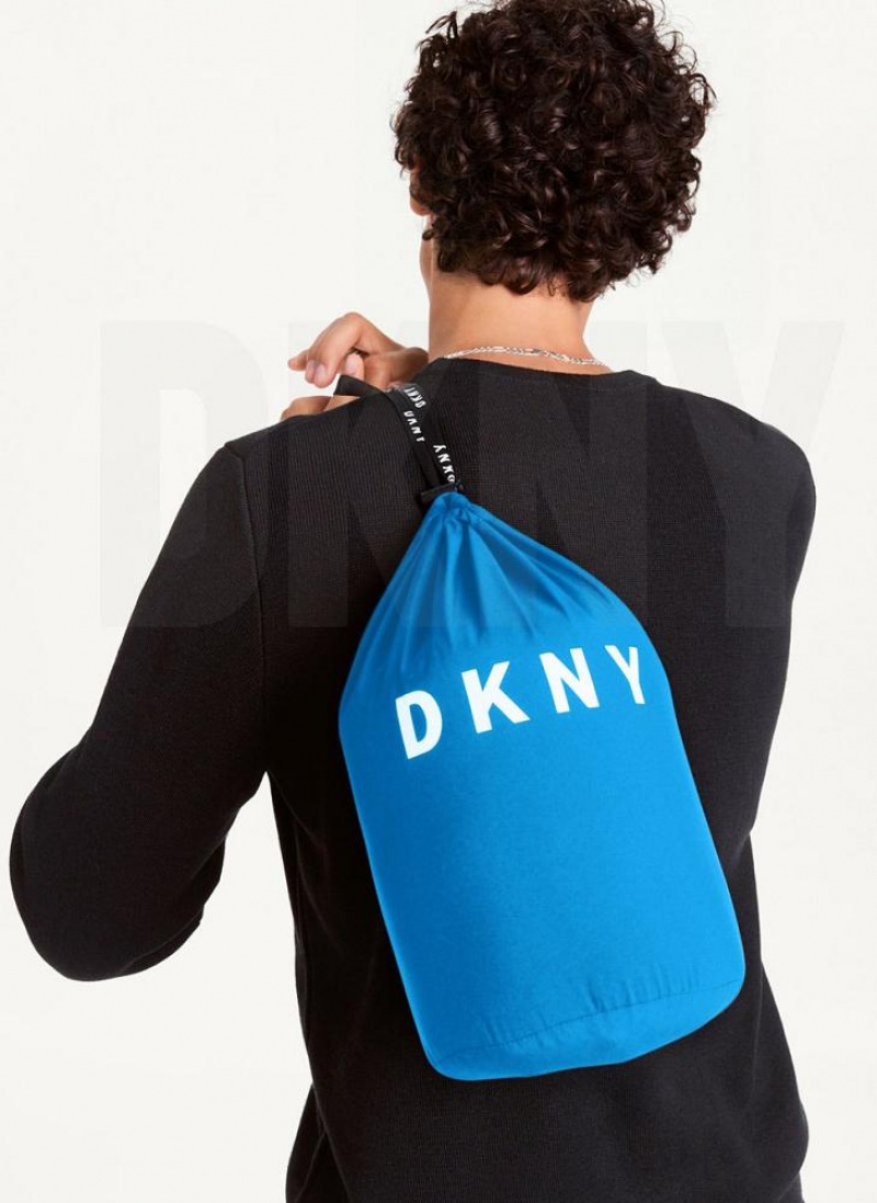 Blue Men's DKNY Packable Puffer Jacket | Australia-D1120