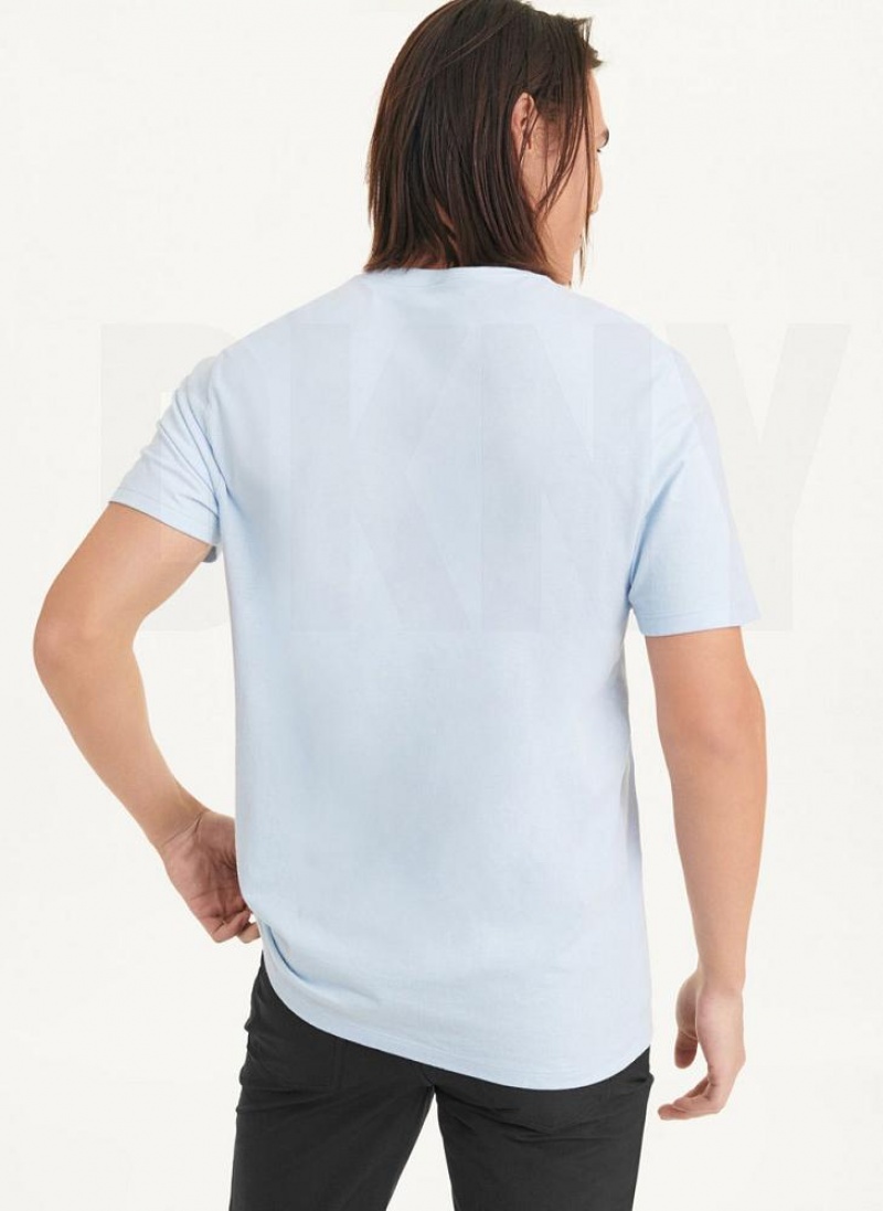 Blue Men's DKNY Pool Graphic T Shirts | Australia-D0620