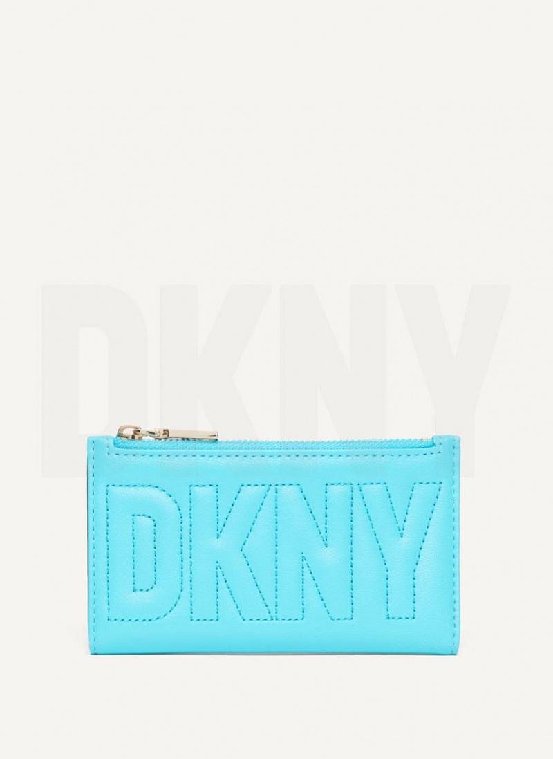 Blue Women\'s DKNY Elsa Bifold Card Holder Wallets | Australia-D1790