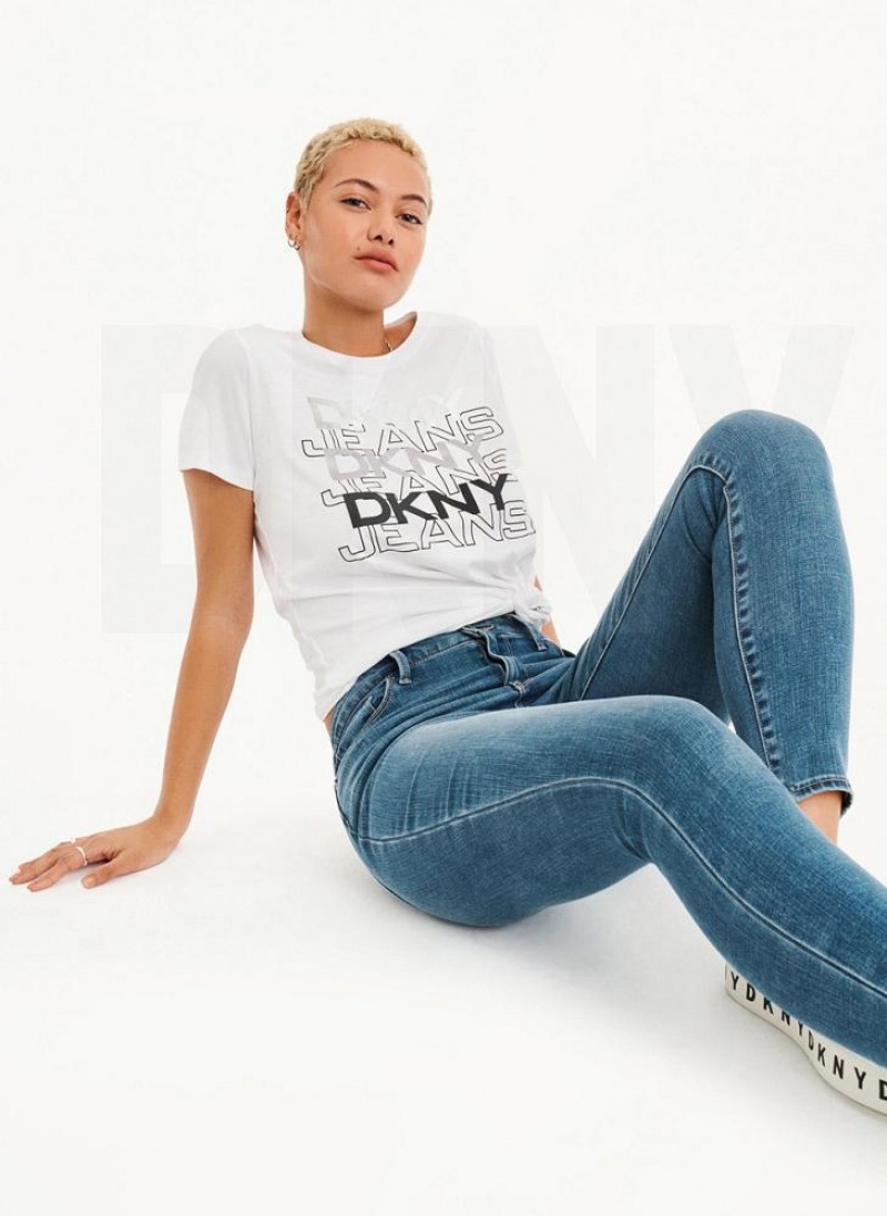 Blue Women\'s DKNY High Rise Skinny Jeans | Australia-D0582