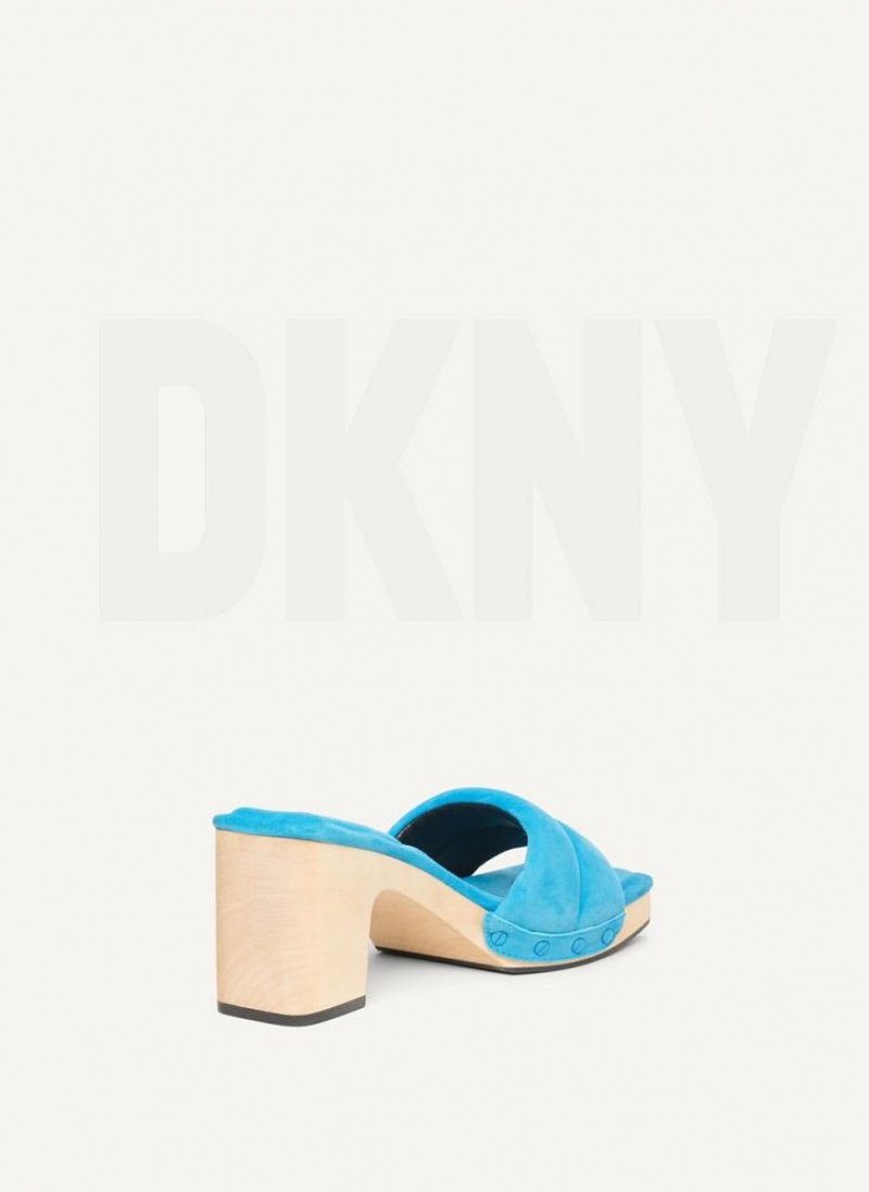 Blue Women's DKNY Kaia Heels | Australia-D1292