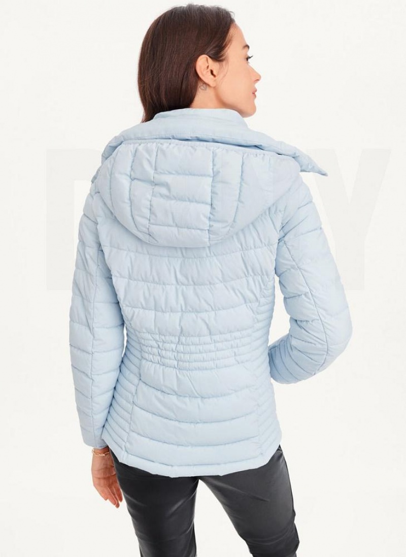 Blue Women's DKNY Packable Coats | Australia-D0233