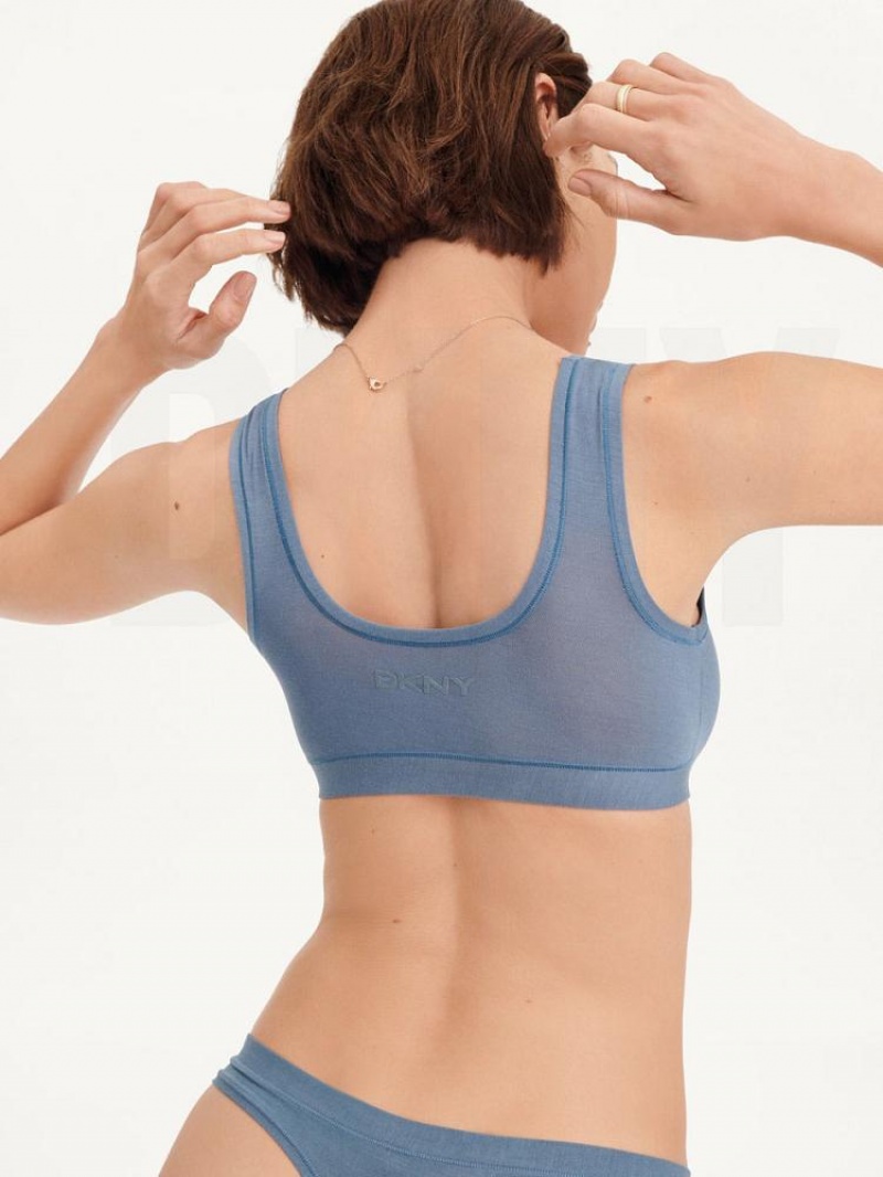 Blue Women's DKNY Table Tops Modal Bras | Australia-D0345