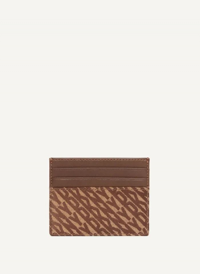 Brown Men\'s DKNY Allover Logo Case Wallets | Australia-D0297