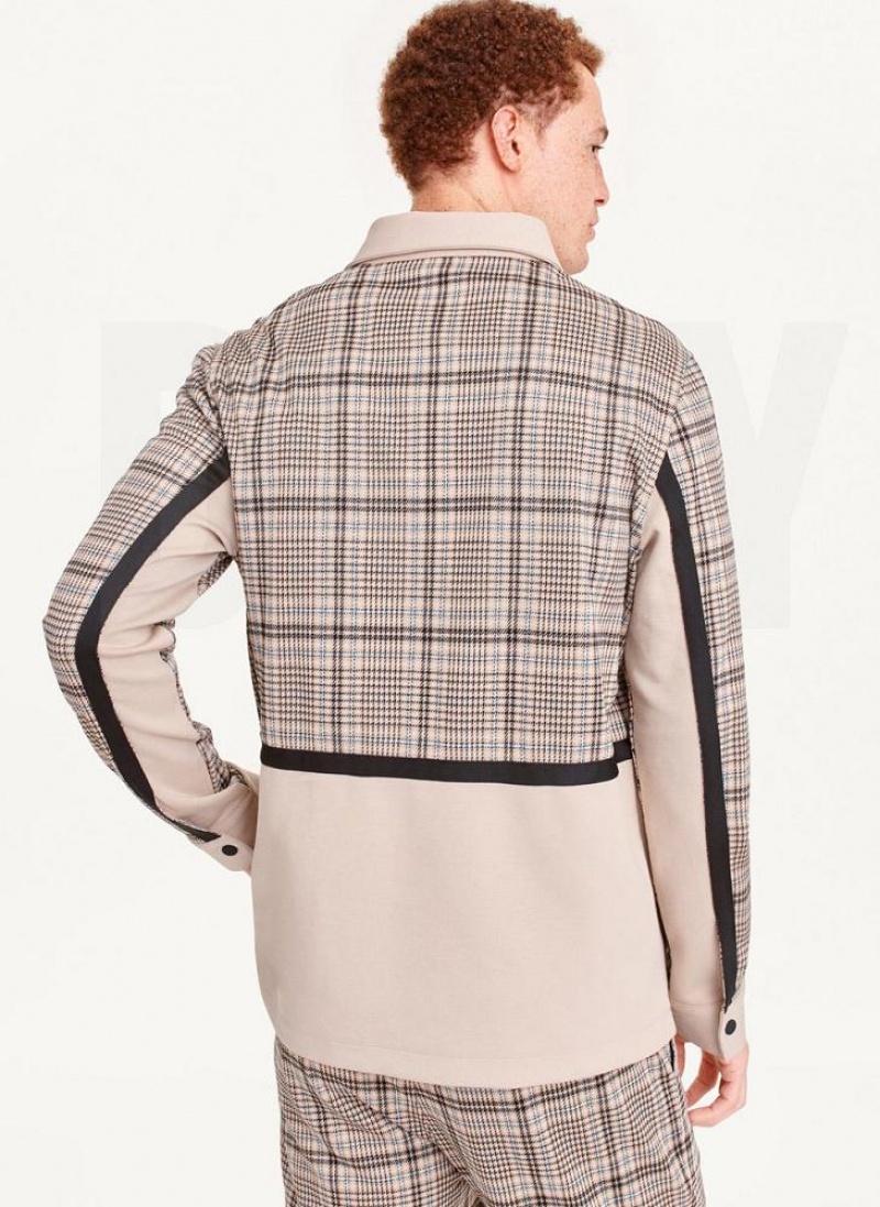 Brown Men's DKNY Combo Chore Jackets | Australia-D0480