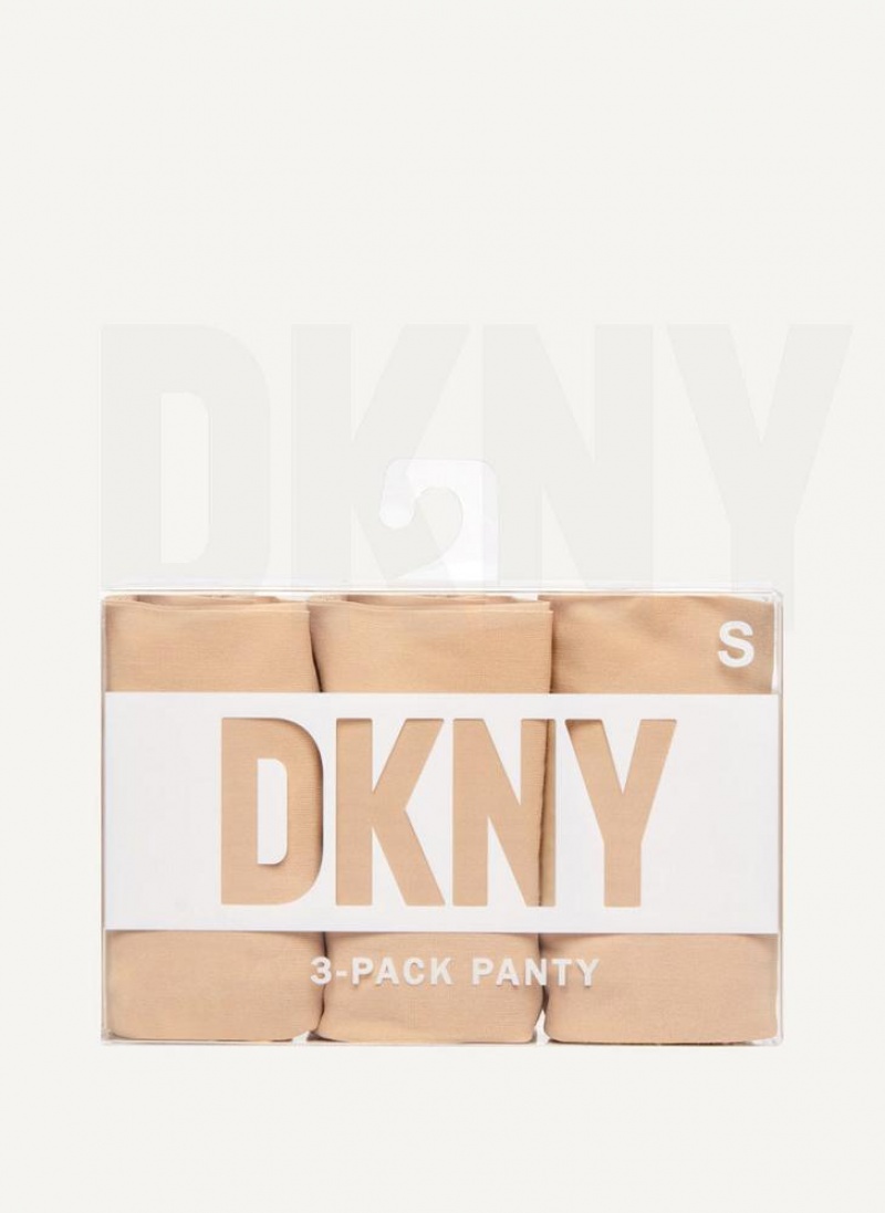 Brown Women's DKNY 3 Pack Hipster Panties | Australia-D1344