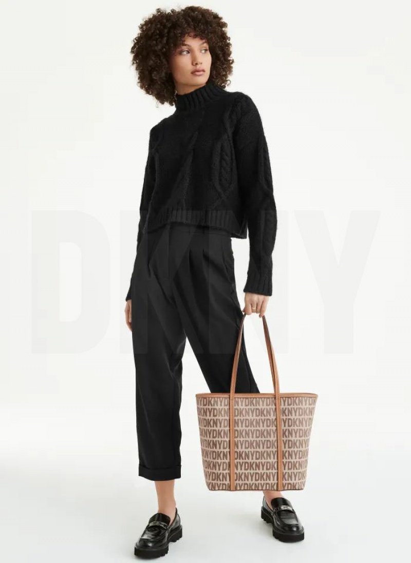 Brown Women's DKNY 7th Ave Medium Tote Bags | Australia-D0239