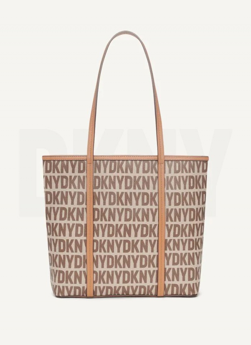 Brown Women\'s DKNY 7th Ave Medium Tote Bags | Australia-D0239