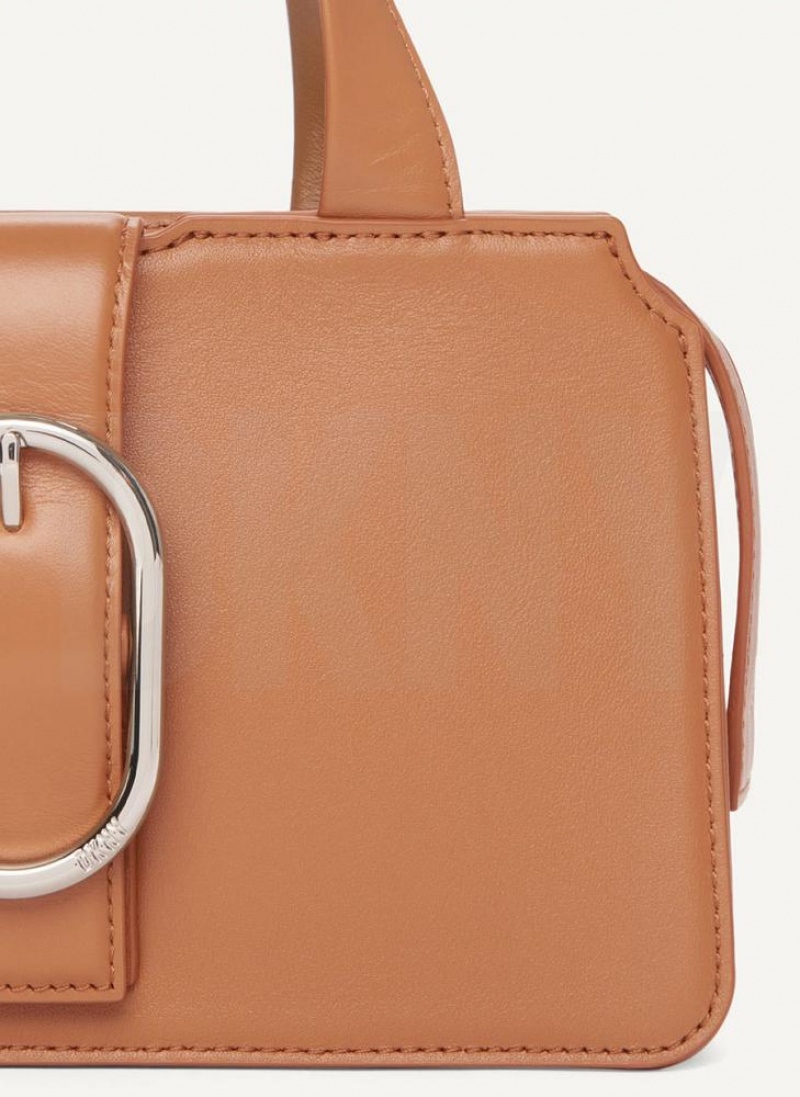 Brown Women's DKNY Buckle Crossbody Bags | Australia-D0628