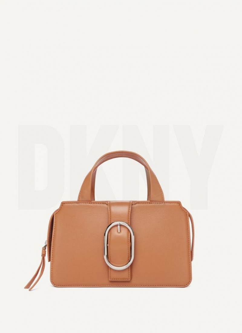 Brown Women\'s DKNY Buckle Crossbody Bags | Australia-D0628