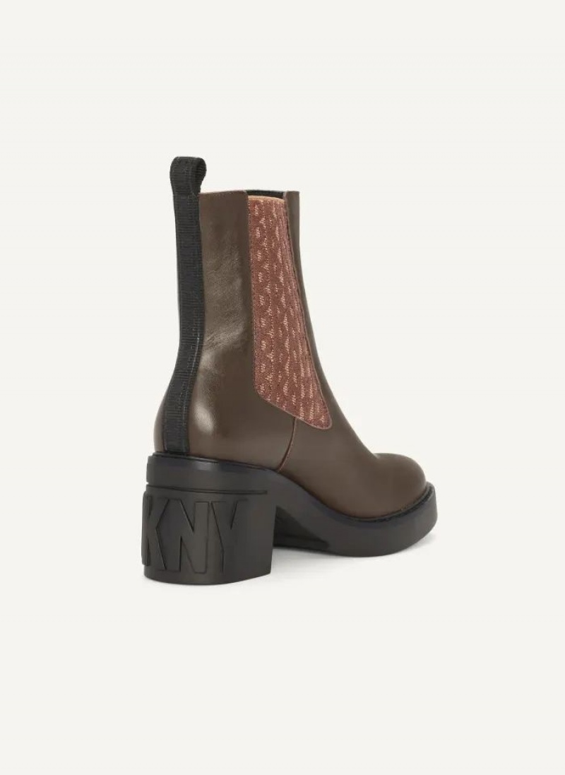 Brown Women's DKNY Charlotte Chelsea Boots | Australia-D1925