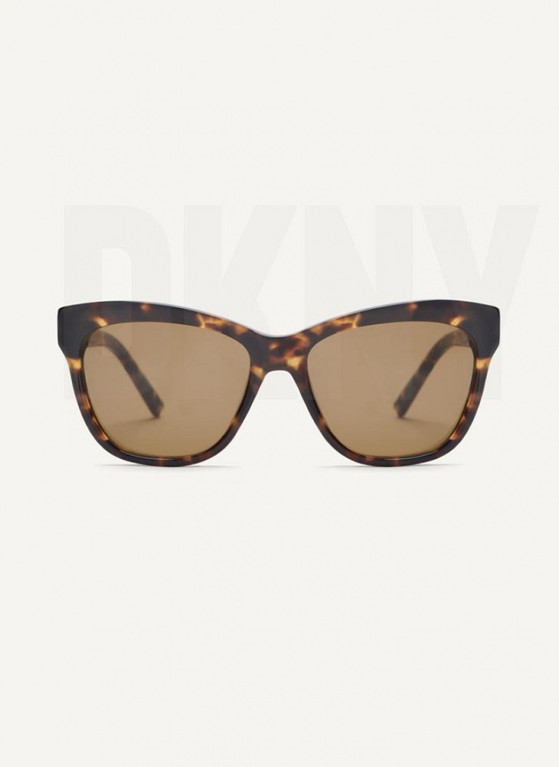 Brown Women\'s DKNY City Native Cat Eye Sunglasses | Australia-D0231