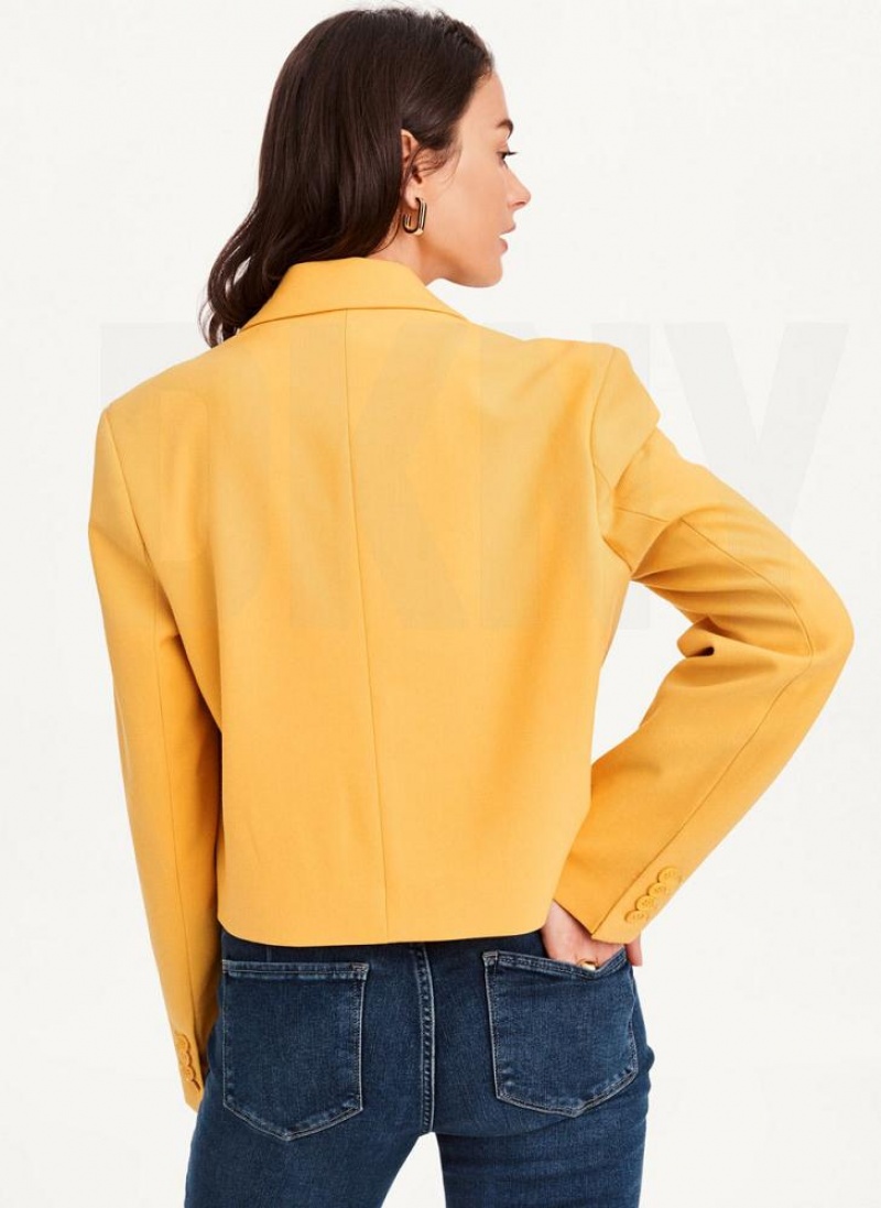 Brown Women's DKNY Cropped Blazers | Australia-D1382