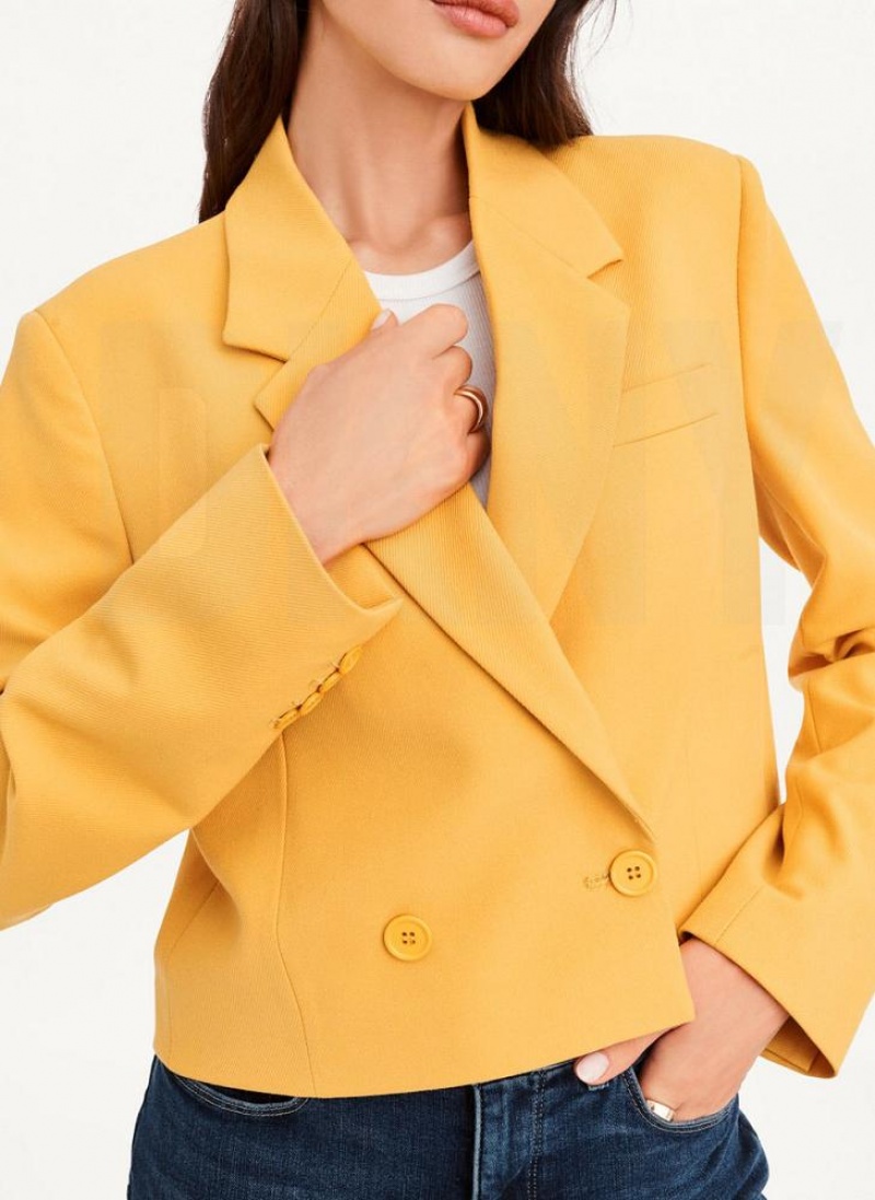 Brown Women's DKNY Cropped Blazers | Australia-D1382