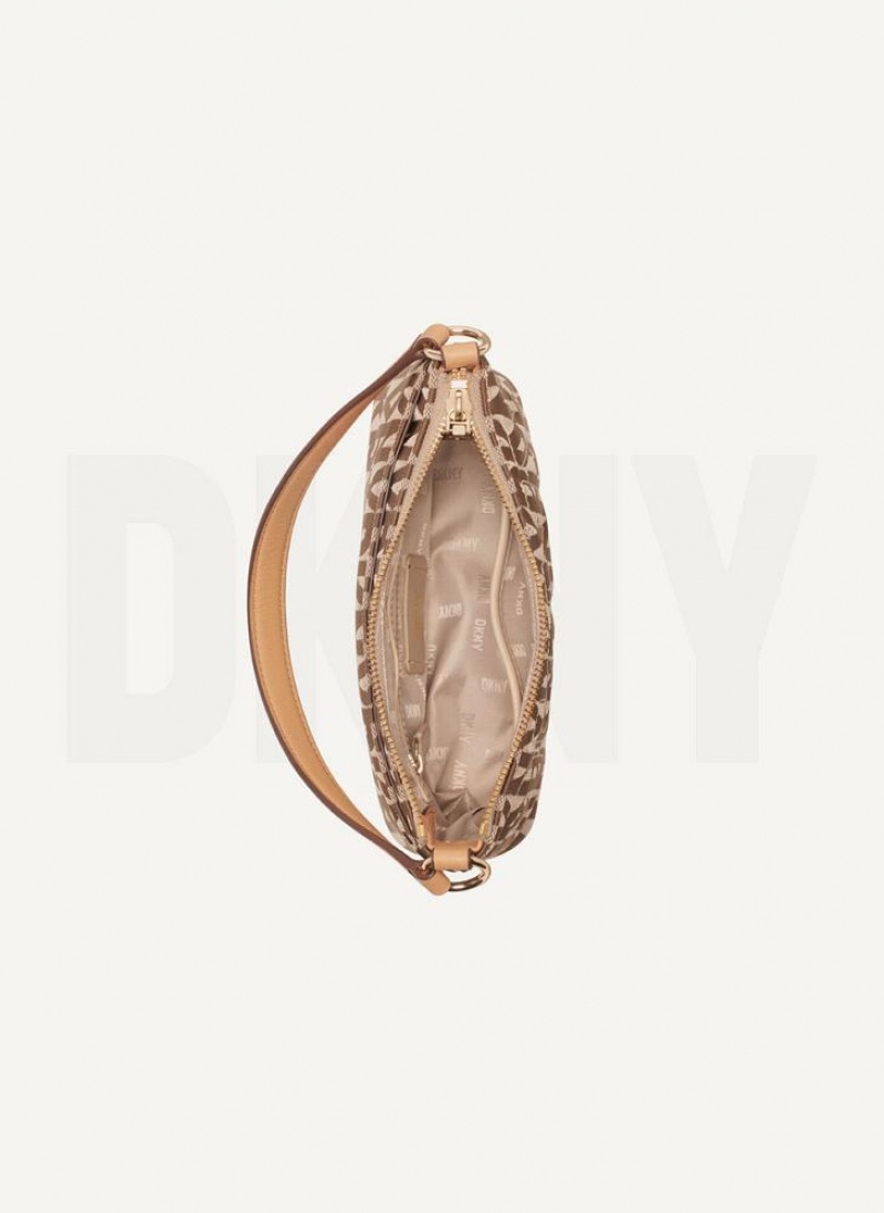 Brown Women's DKNY Elsa Demi Crossbody Bags | Australia-D0473