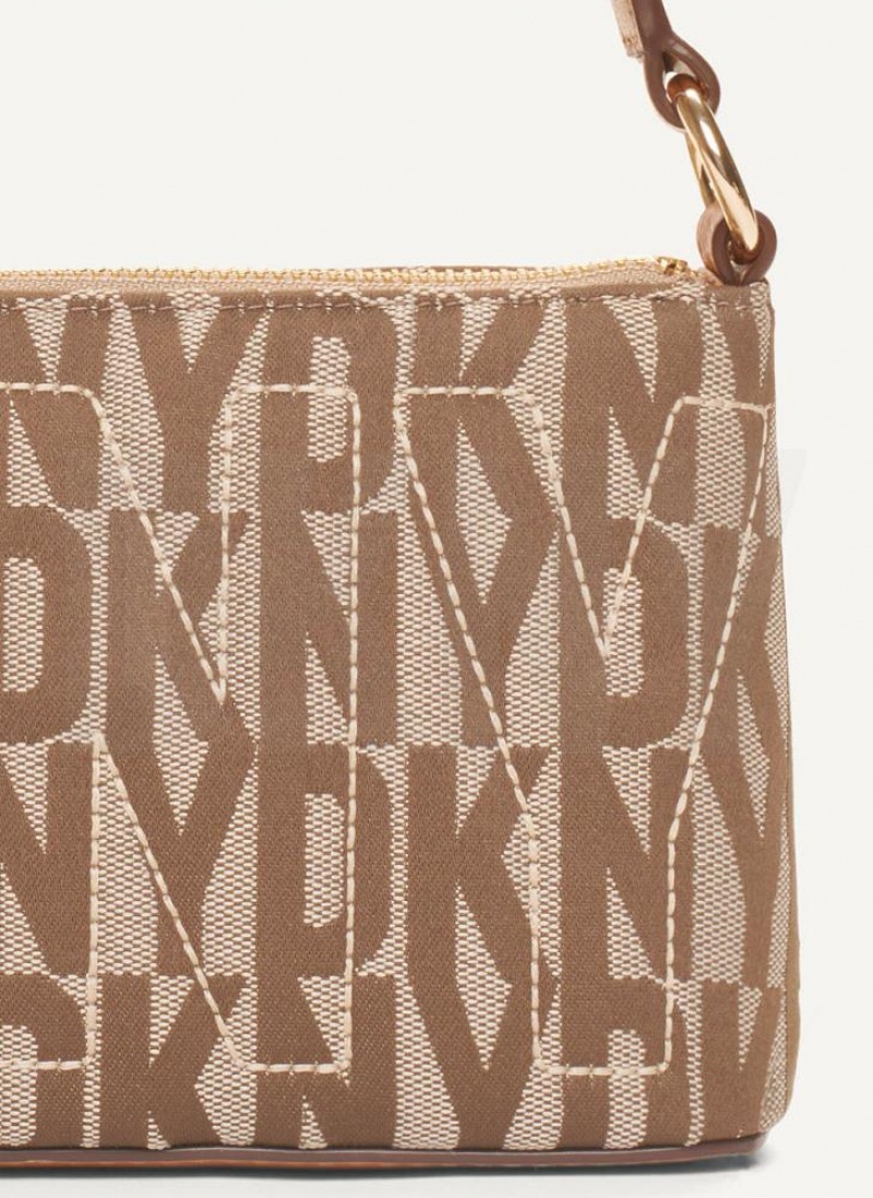 Brown Women's DKNY Elsa Demi Crossbody Bags | Australia-D0473
