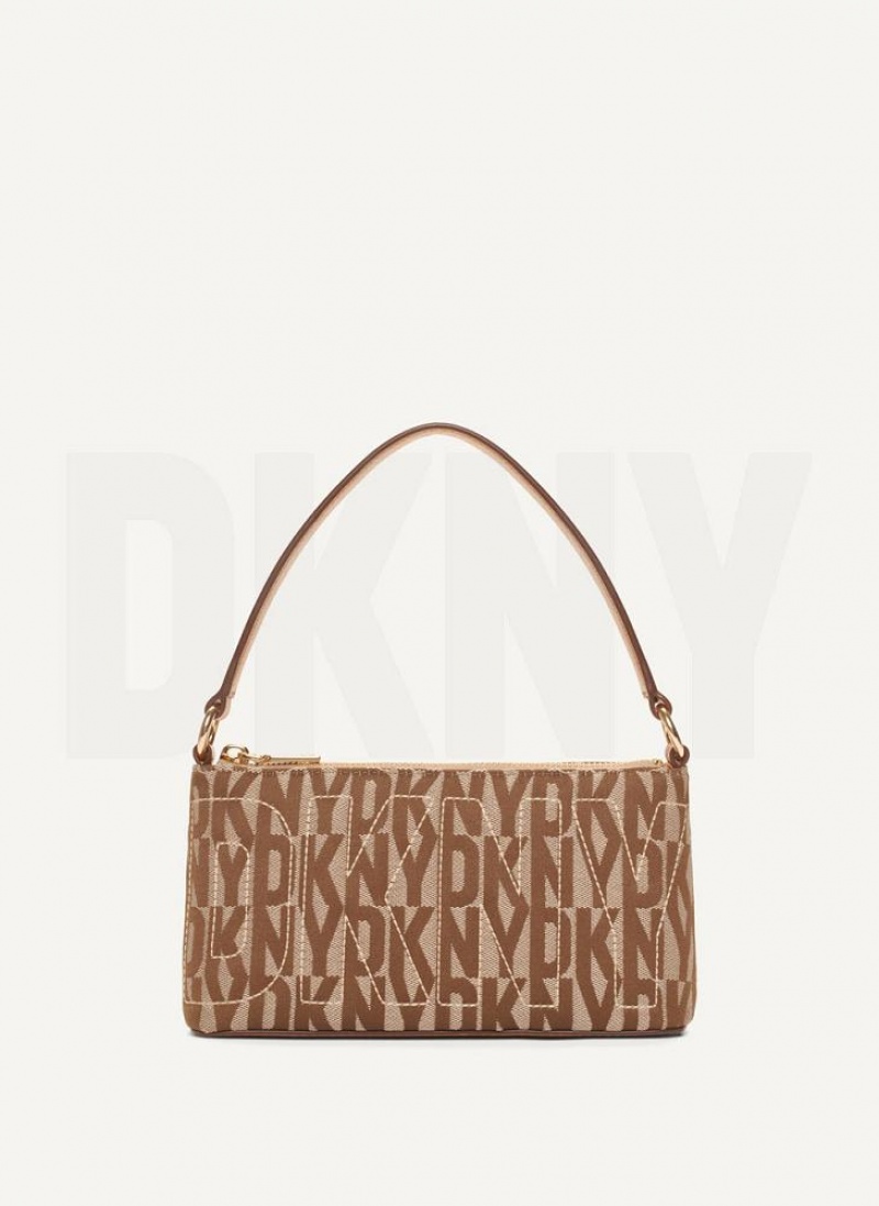 Brown Women\'s DKNY Elsa Demi Crossbody Bags | Australia-D0473