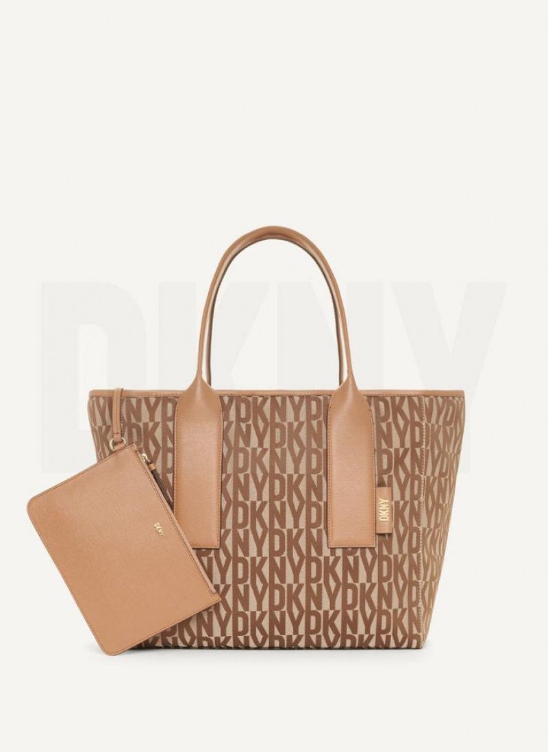 Brown Women\'s DKNY Grayson Large Tote Bags | Australia-D1247