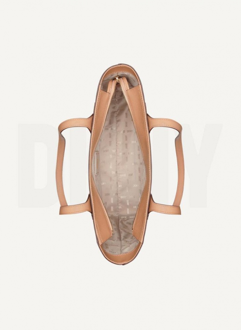 Brown Women's DKNY Ines Tote Bags | Australia-D0942