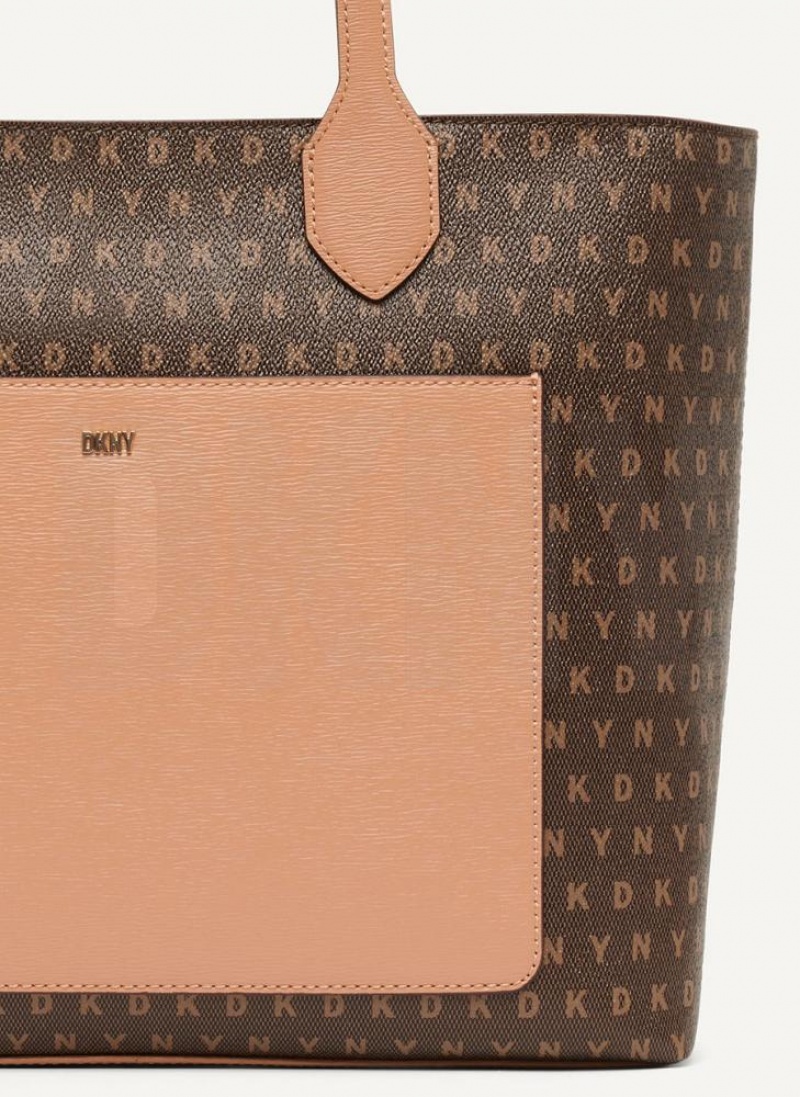 Brown Women's DKNY Ines Tote Bags | Australia-D0942