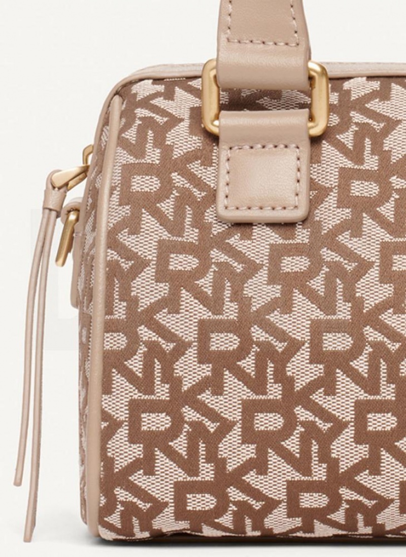 Brown Women's DKNY Mini Satchel Crossbody Bags | Australia-D1117