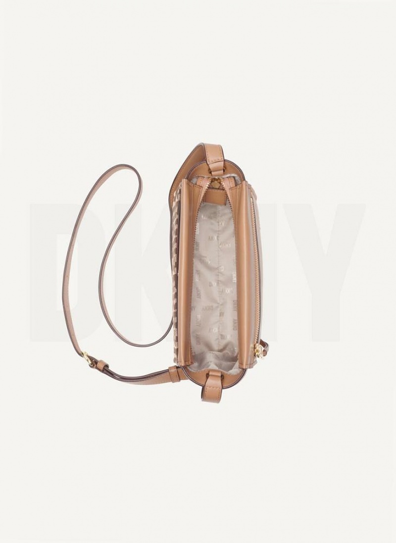 Brown Women's DKNY Pax Crossbody Bags | Australia-D0133