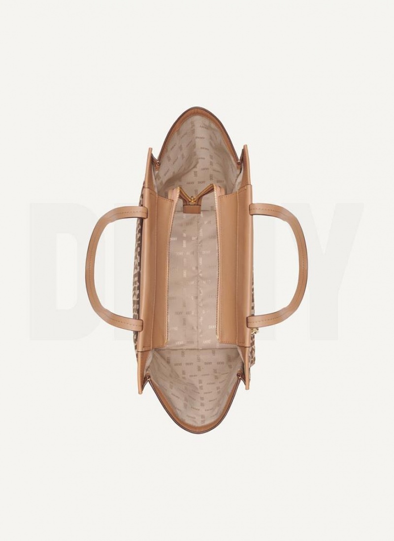 Brown Women's DKNY Pax Large Tote Bags | Australia-D0803