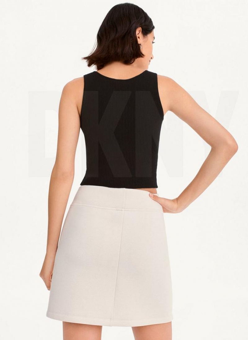 Brown Women's DKNY Perforated Scuba Skirts | Australia-D1109