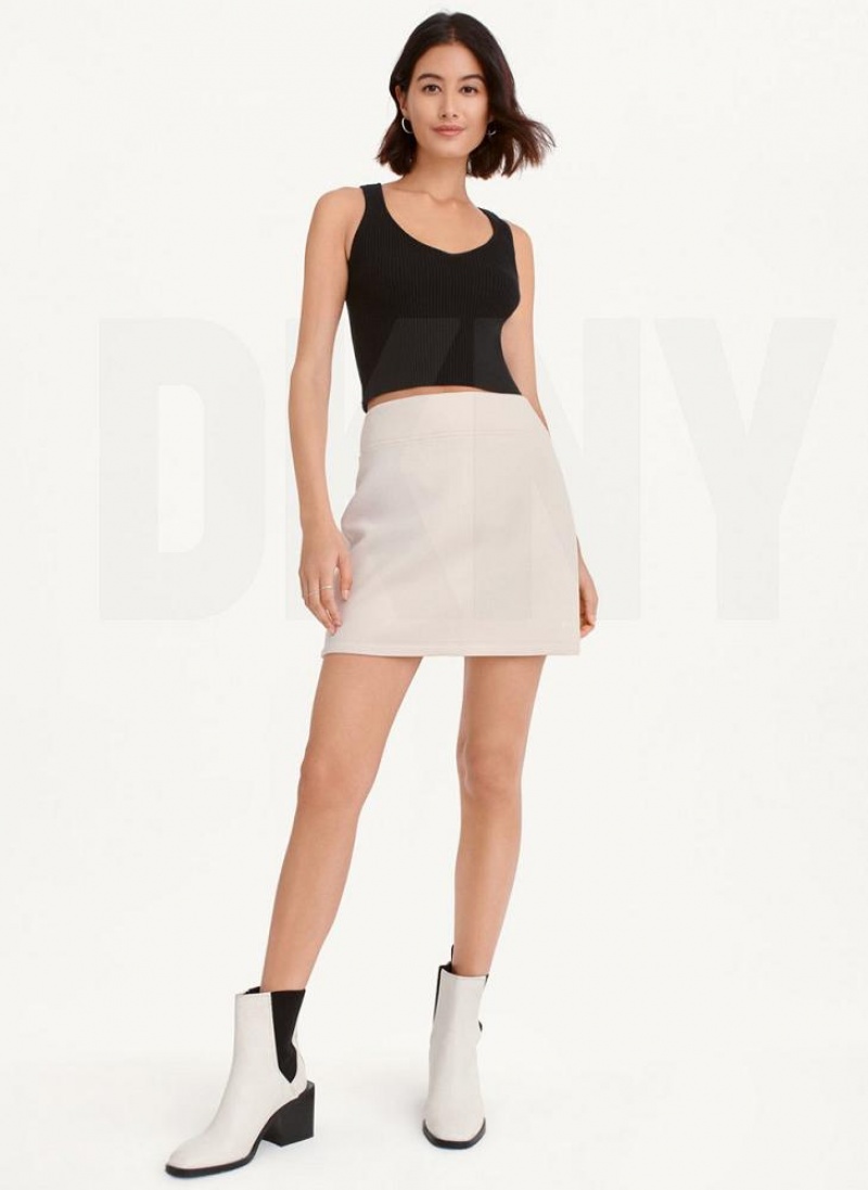 Brown Women's DKNY Perforated Scuba Skirts | Australia-D1109