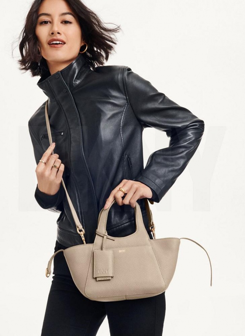 Brown Women's DKNY The Mini Effortless Tote Crossbody Bags | Australia-D0158