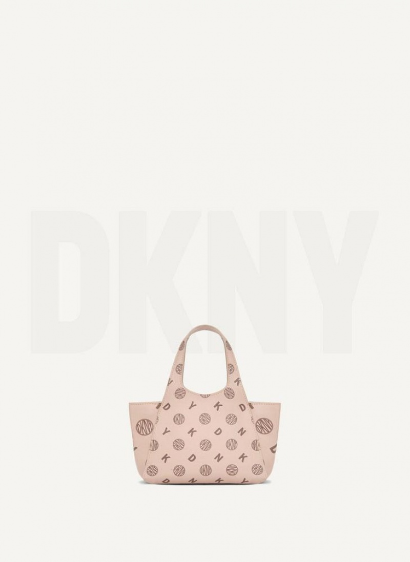 Brown Women's DKNY The Mini Logo Effortless Tote Crossbody Bags | Australia-D0339