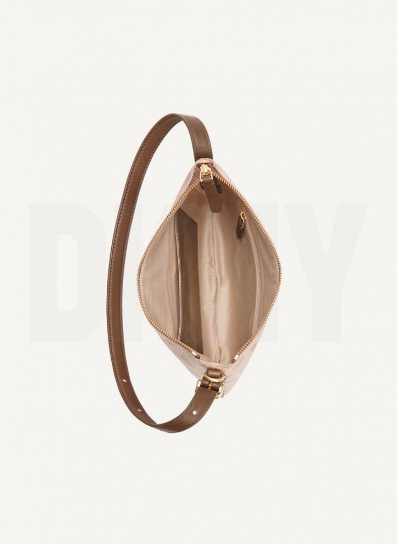 Brown Women's DKNY The Small Logo Optimist Tote Bags | Australia-D0325