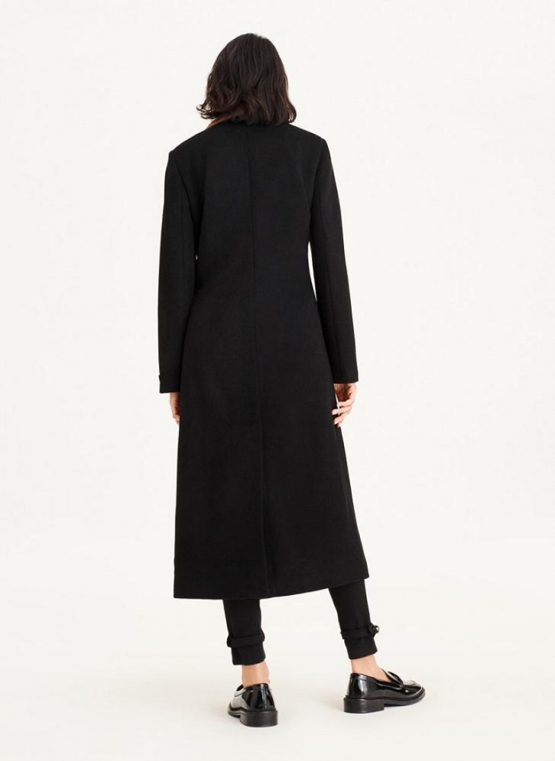 Brown Women's DKNY Two Tone Maxi Wool Coats | Australia-D1238