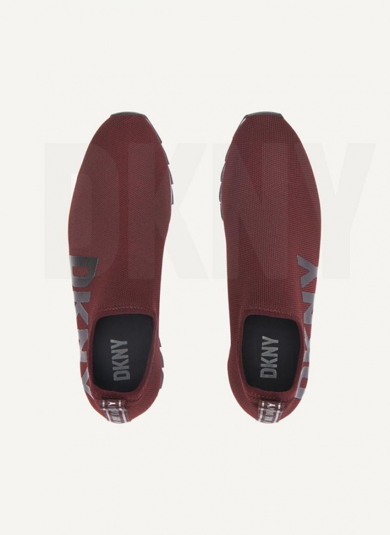 Burgundy Women's DKNY Azer Slip On Sneakers | Australia-D1861