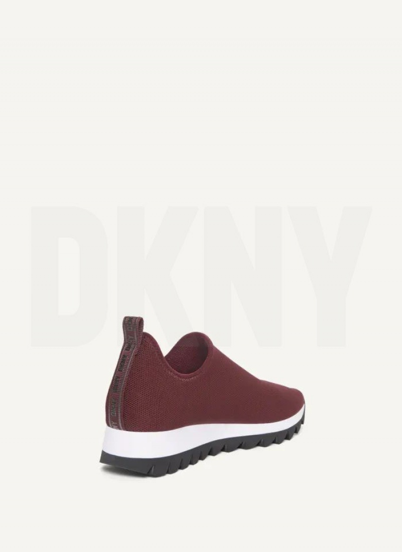 Burgundy Women's DKNY Azer - Slip On Runner Sneakers | Australia-D0407