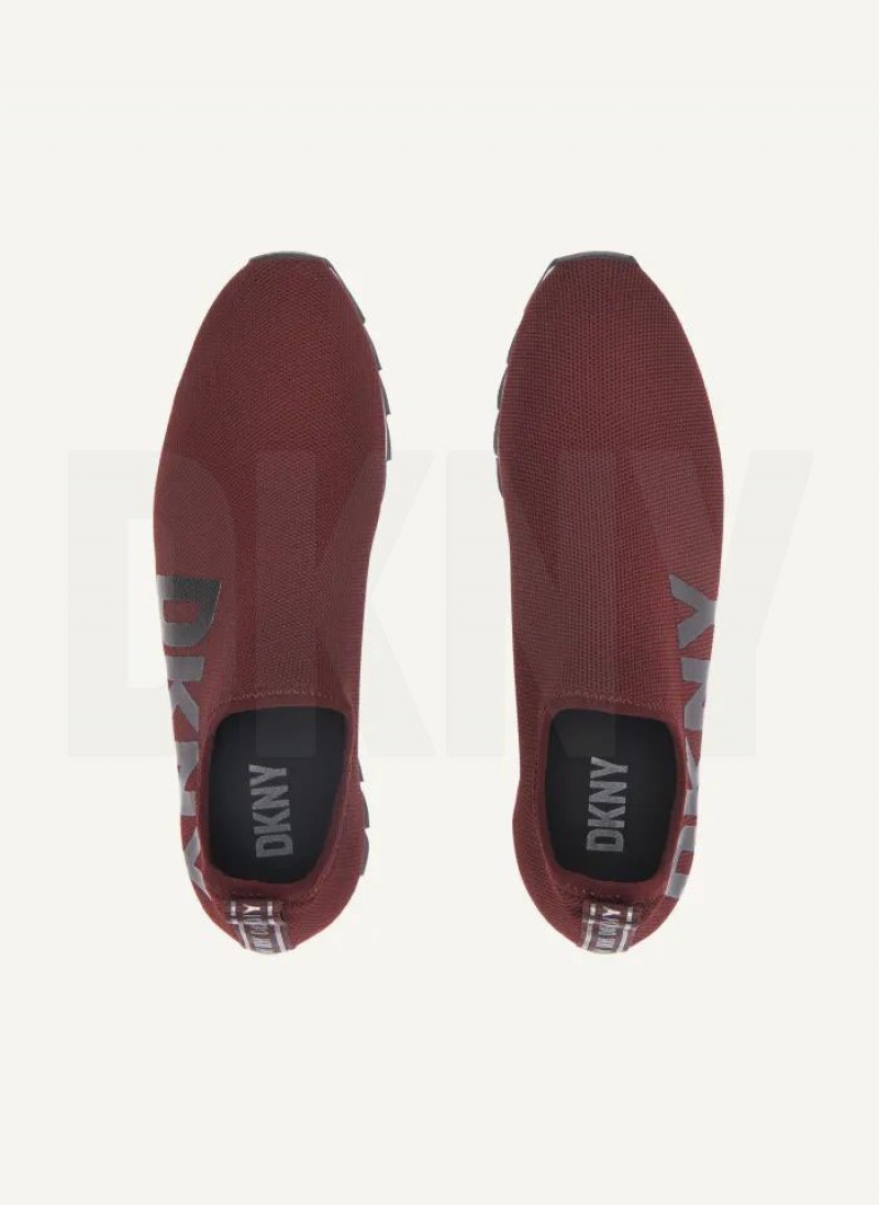 Burgundy Women's DKNY Azer - Slip On Runner Sneakers | Australia-D0407