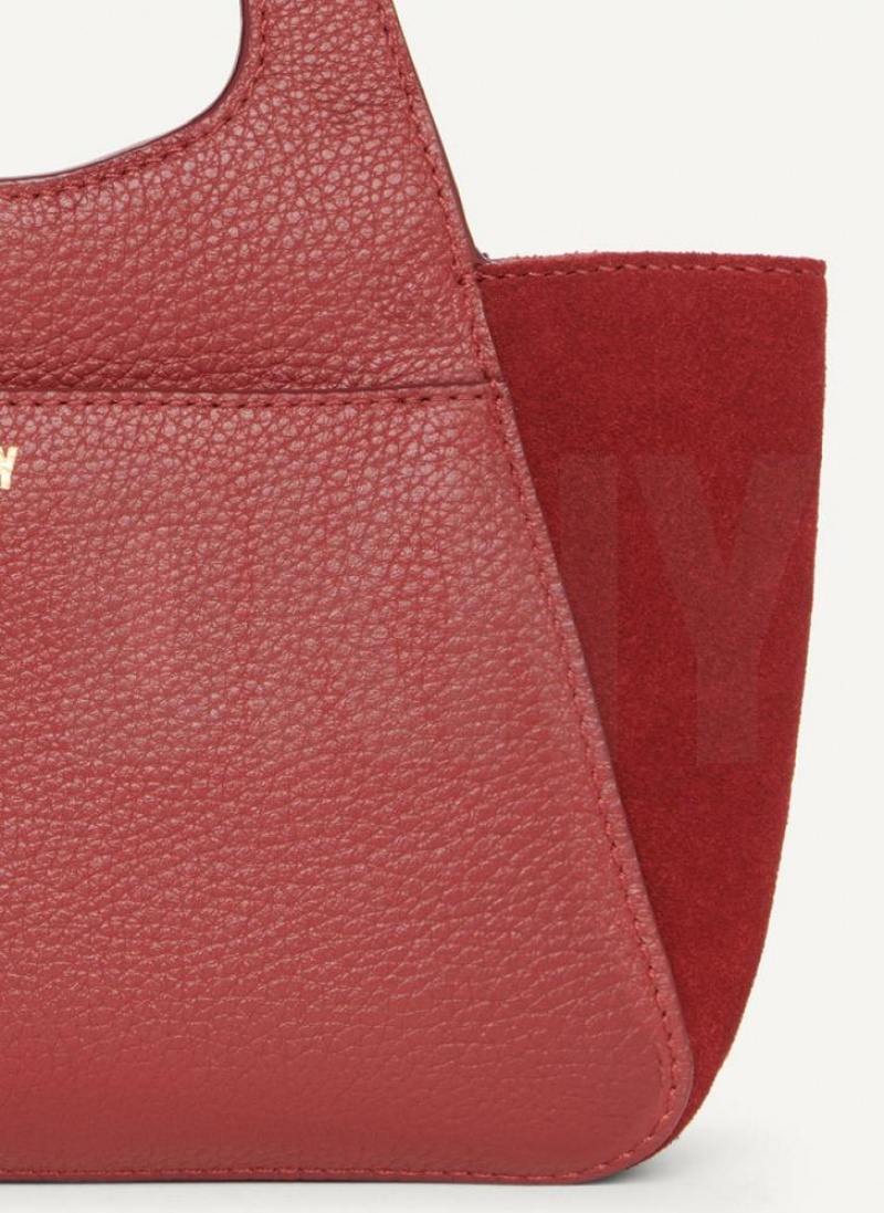 Burgundy Women's DKNY The Mini Effortless Tote Crossbody Bags | Australia-D1545