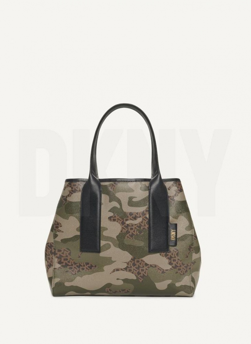 Camo / Black Women's DKNY Grayson Large Tote Bags | Australia-D1673
