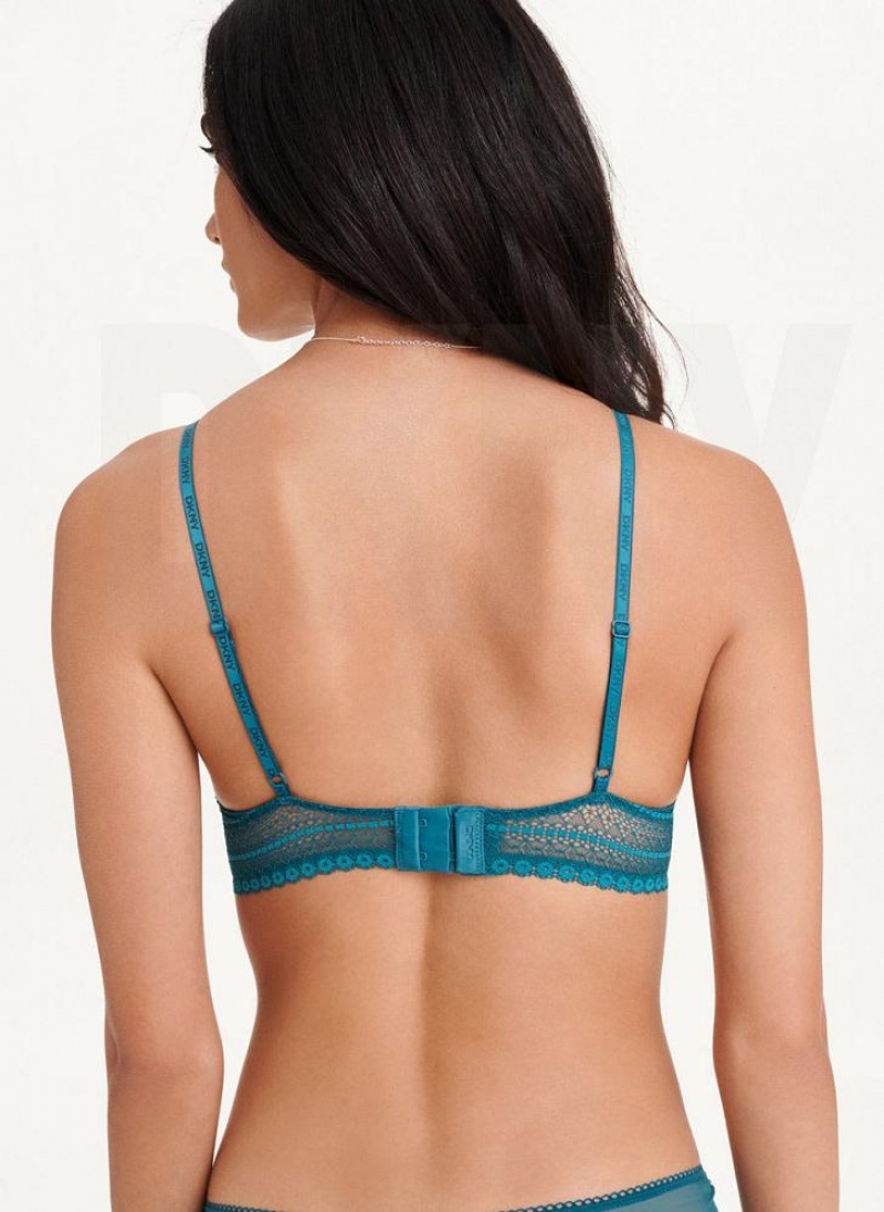 Dark Blue Women's DKNY Lace Bras | Australia-D0213