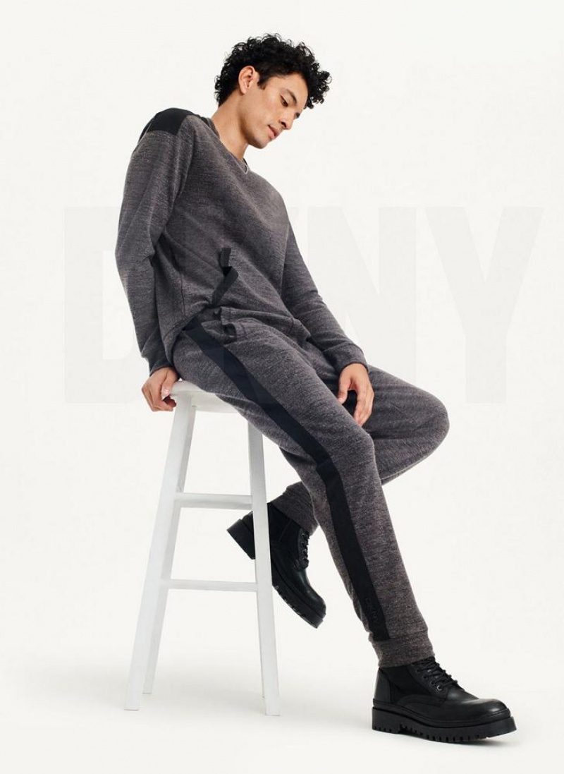Dark Grey Men's DKNY Lounge Pants | Australia-D0578