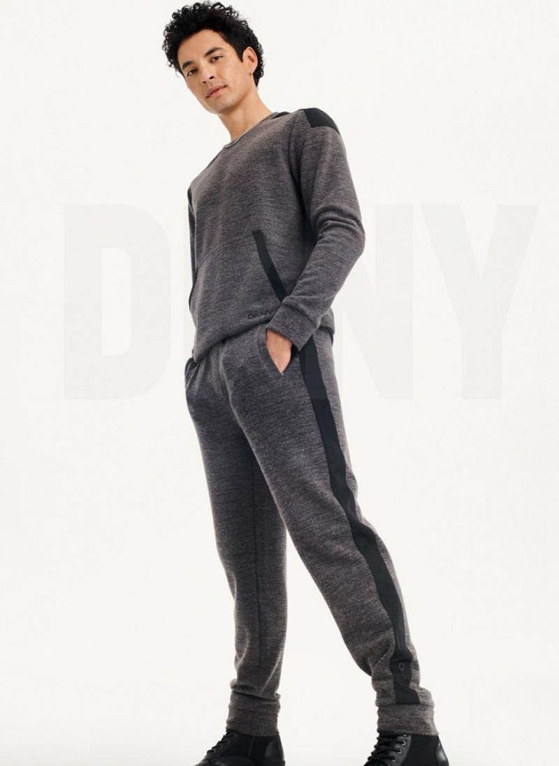 Dark Grey Men's DKNY Lounge Pants | Australia-D0578